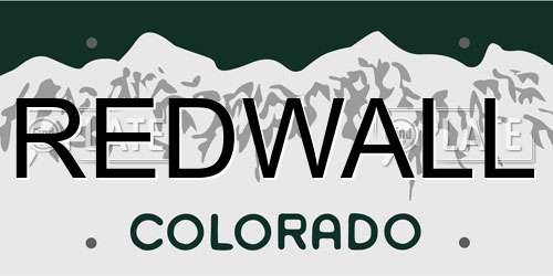 REDWALL Colorado License Plate