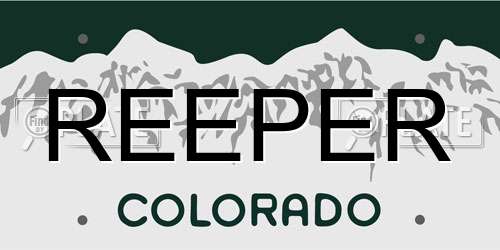 REEPER Colorado License Plate