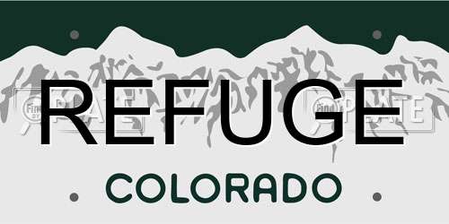 REFUGE Colorado License Plate
