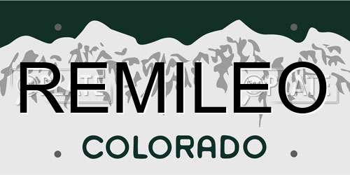 REMILEO Colorado License Plate