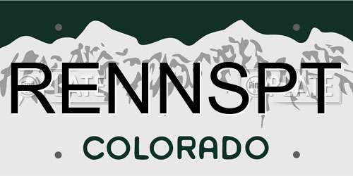 RENNSPT Colorado License Plate
