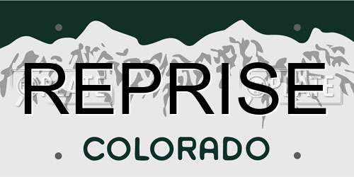 REPRISE Colorado License Plate