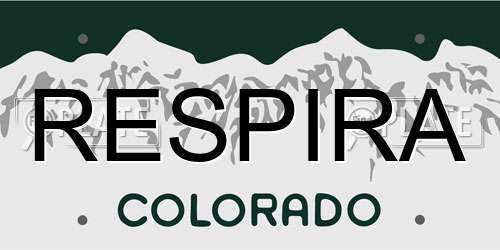 RESPIRA Colorado License Plate