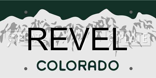 REVEL Colorado License Plate