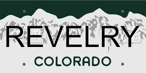 REVELRY Colorado License Plate