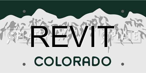 REVIT Colorado License Plate