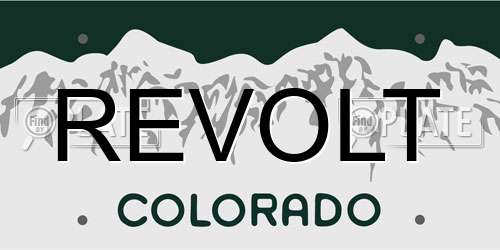 REVOLT Colorado License Plate