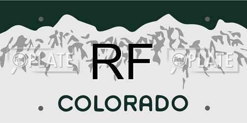 RF Colorado License Plate
