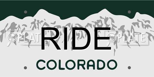 RIDE Colorado License Plate