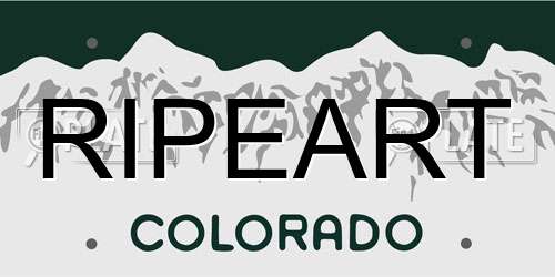 RIPEART Colorado License Plate