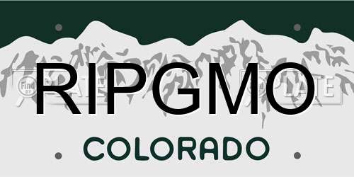 RIPGMO Colorado License Plate