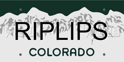 RIPLIPS Colorado License Plate
