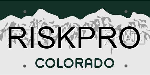 RISKPRO Colorado License Plate