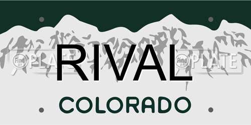 RIVAL Colorado License Plate