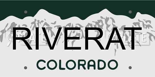 RIVERAT Colorado License Plate