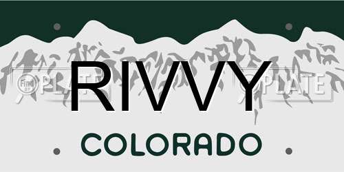RIVVY Colorado License Plate
