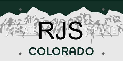 RJS Colorado License Plate