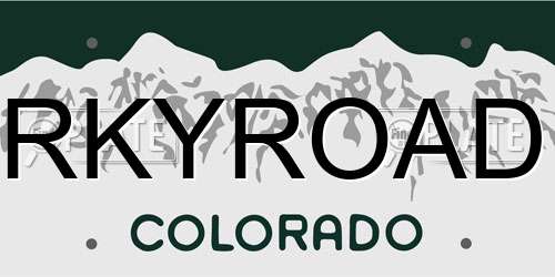 RKYROAD Colorado License Plate