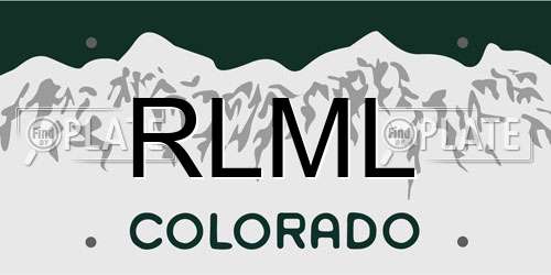 RLML Colorado License Plate