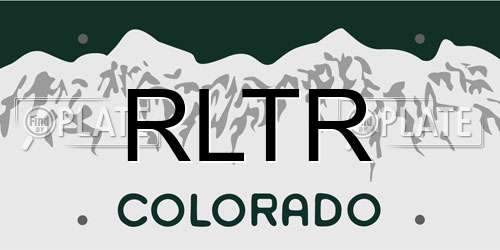 RLTR Colorado License Plate