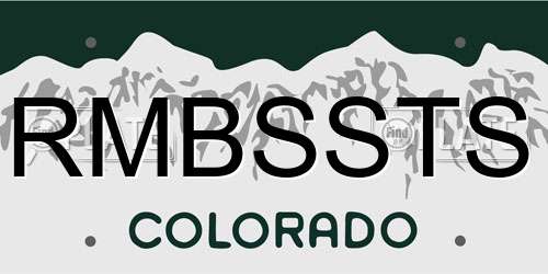 RMBSSTS Colorado License Plate