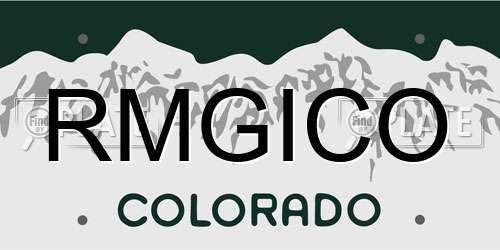 RMGICO Colorado License Plate