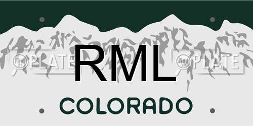 RML Colorado License Plate