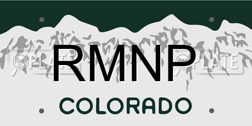 RMNP Colorado License Plate