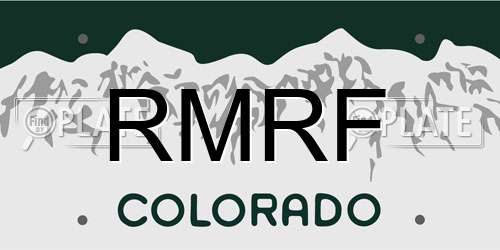 RMRF Colorado License Plate