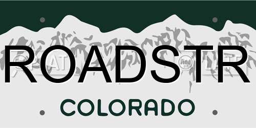 ROADSTR Colorado License Plate