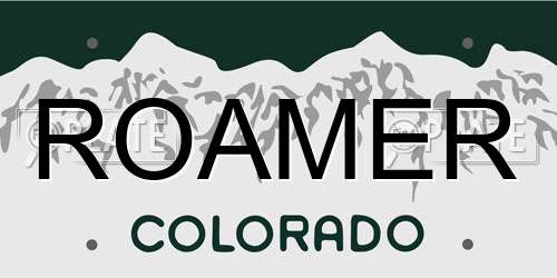 ROAMER Colorado License Plate