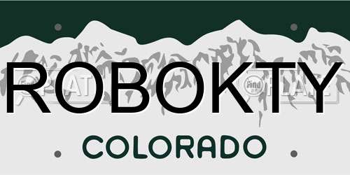 ROBOKTY Colorado License Plate