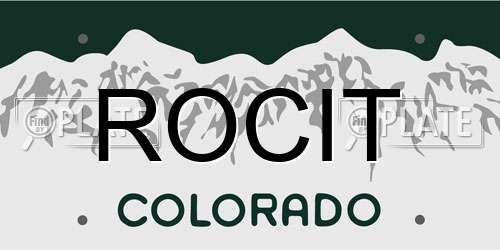ROCIT Colorado License Plate