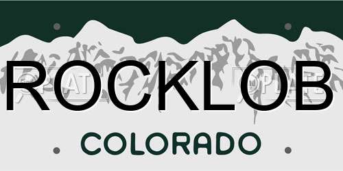 ROCKLOB Colorado License Plate