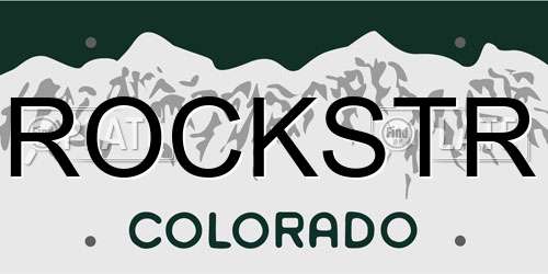 ROCKSTR Colorado License Plate