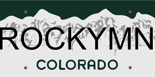 ROCKYMN Colorado License Plate