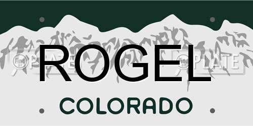 ROGEL Colorado License Plate