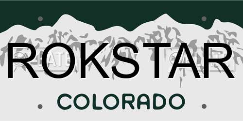 ROKSTAR Colorado License Plate