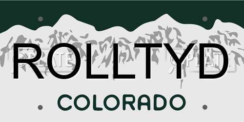 ROLLTYD Colorado License Plate