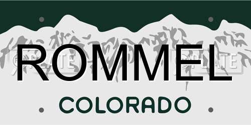 ROMMEL Colorado License Plate