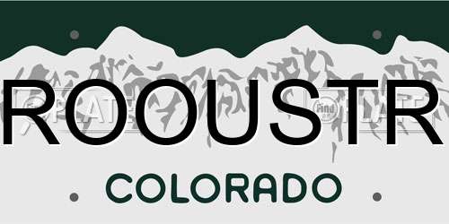 ROOUSTR Colorado License Plate