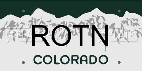 ROTN Colorado License Plate