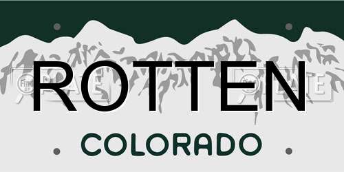 ROTTEN Colorado License Plate