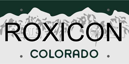 ROXICON Colorado License Plate
