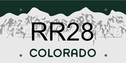 RR28 Colorado License Plate