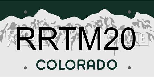 RRTM20 Colorado License Plate
