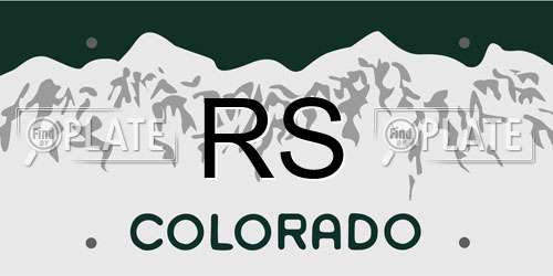 RS Colorado License Plate