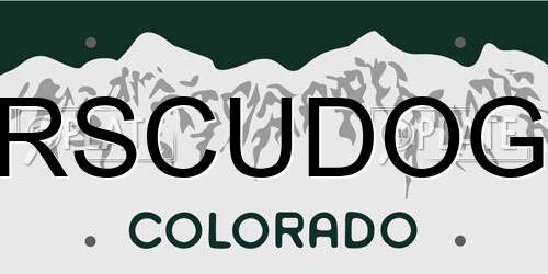 RSCUDOG Colorado License Plate
