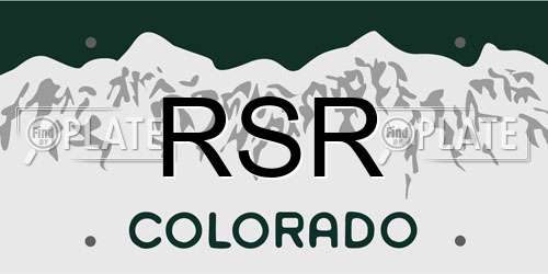 RSR Colorado License Plate