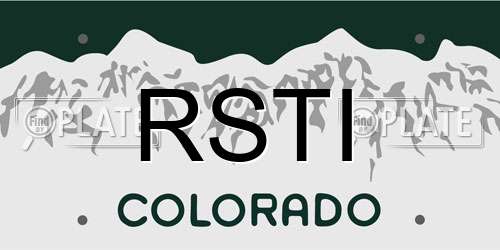 RSTI Colorado License Plate